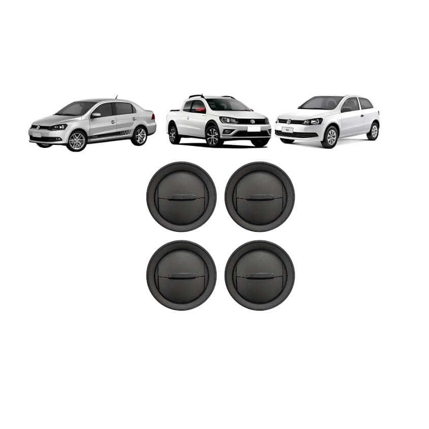 Kit 4 Difusor De Ar Gol G4 G5 G6 Voyage Saveiro Aro Preto