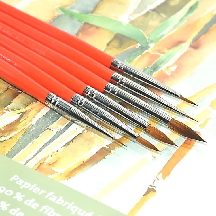 Caneta de arte 818 pincel de linha de gancho puro cabelo de vison caneta aquarela sólida caneta de pintura de curso rost