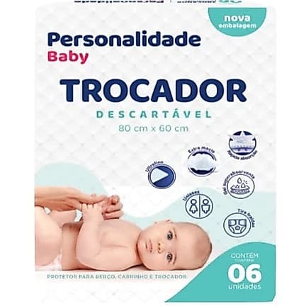 Trocador Personalidade 80cm X 60cm - Pacote 6 Un