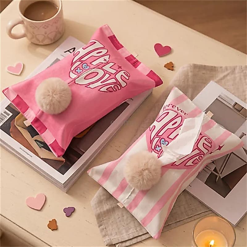Ins Estilo Rosa Tecido Removível Saco De Quarto Sala Estar Mesa Café Lavável Capa