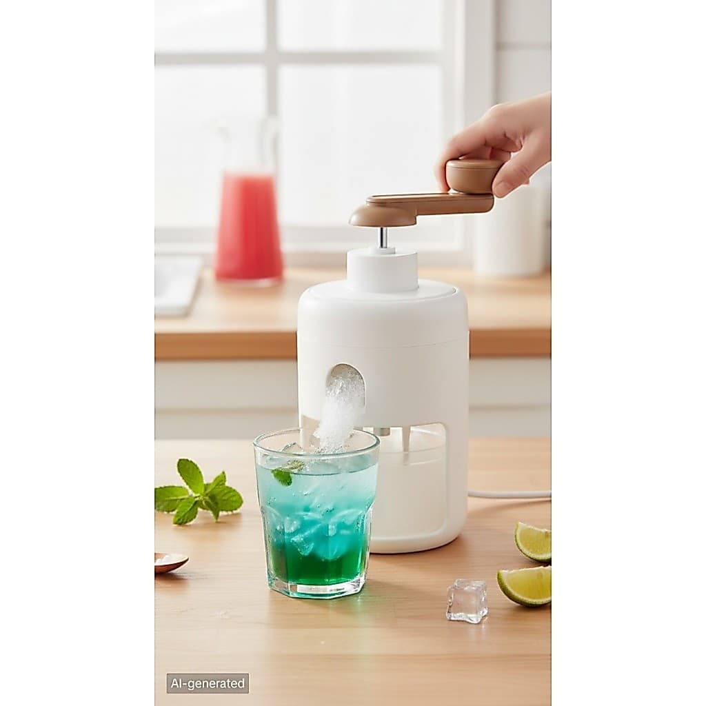 Triturador Gelo Manivela Multiuso Drinks coquetéis sucos smoothies decorar pratos