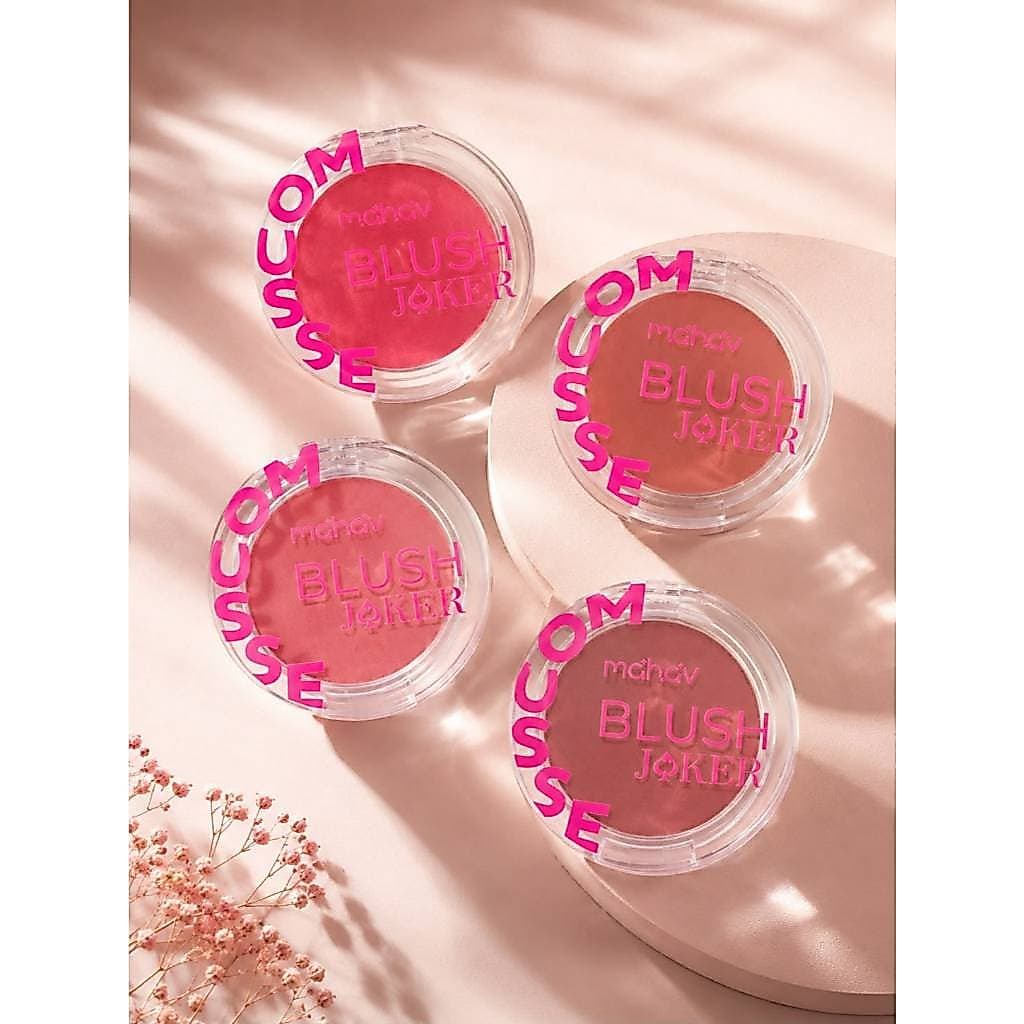 Mahav Blush Soft Mousse Joker Mahav, Maquiagem Suave e Vibrante para um Toque de Cor Textura, Cor Vibrante