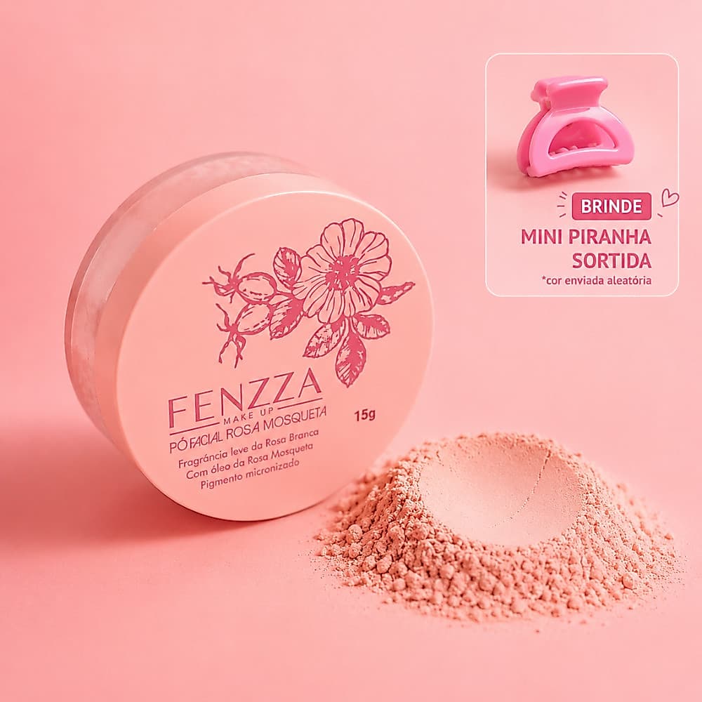 Pó Solto Facial Rosa Mosqueta Micronizado Fenzza 15g