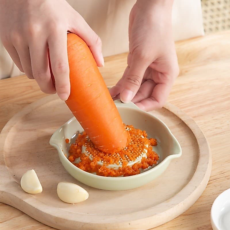Moedor de Gengibre de Cerâmica, Esmagador Grande de Gengibre e Alho, Preparador de Purê de Frutas e Comida para Bebês, M