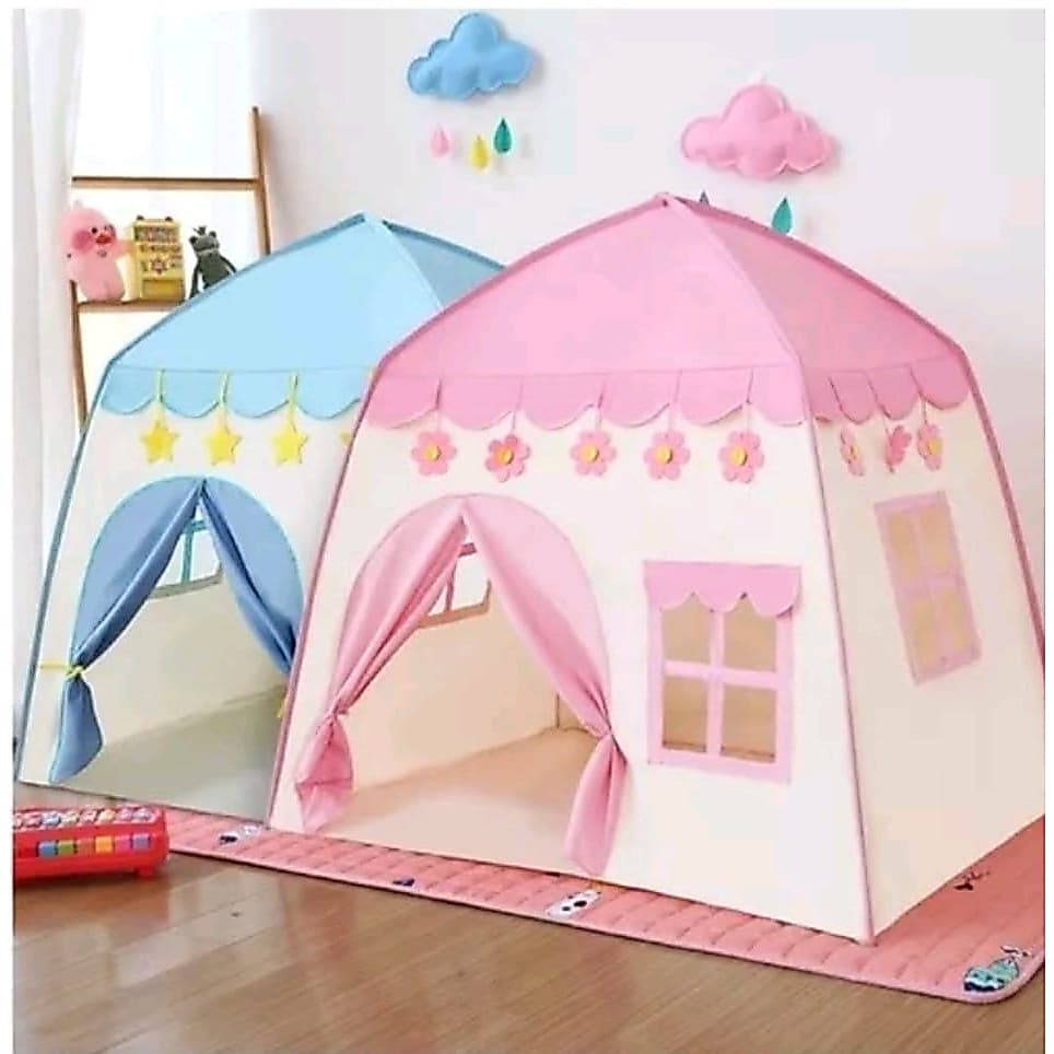 Barraca Tenda Casa Cabana Infantil Azul E Rosa Dobrável Menor Preço Promoção