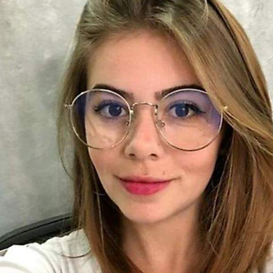 Óculos Da Moda Transparente Armação Metal Masculino Feminino