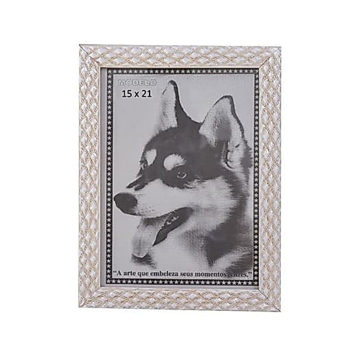 PORTA RETRATO BEGE 15X21 PVC MOLDURA ALTO RELEVO