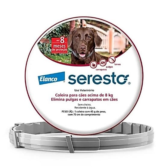 Seresto Coleira Antipulgas e Carrapatos para Cães acima de 8 Kg
