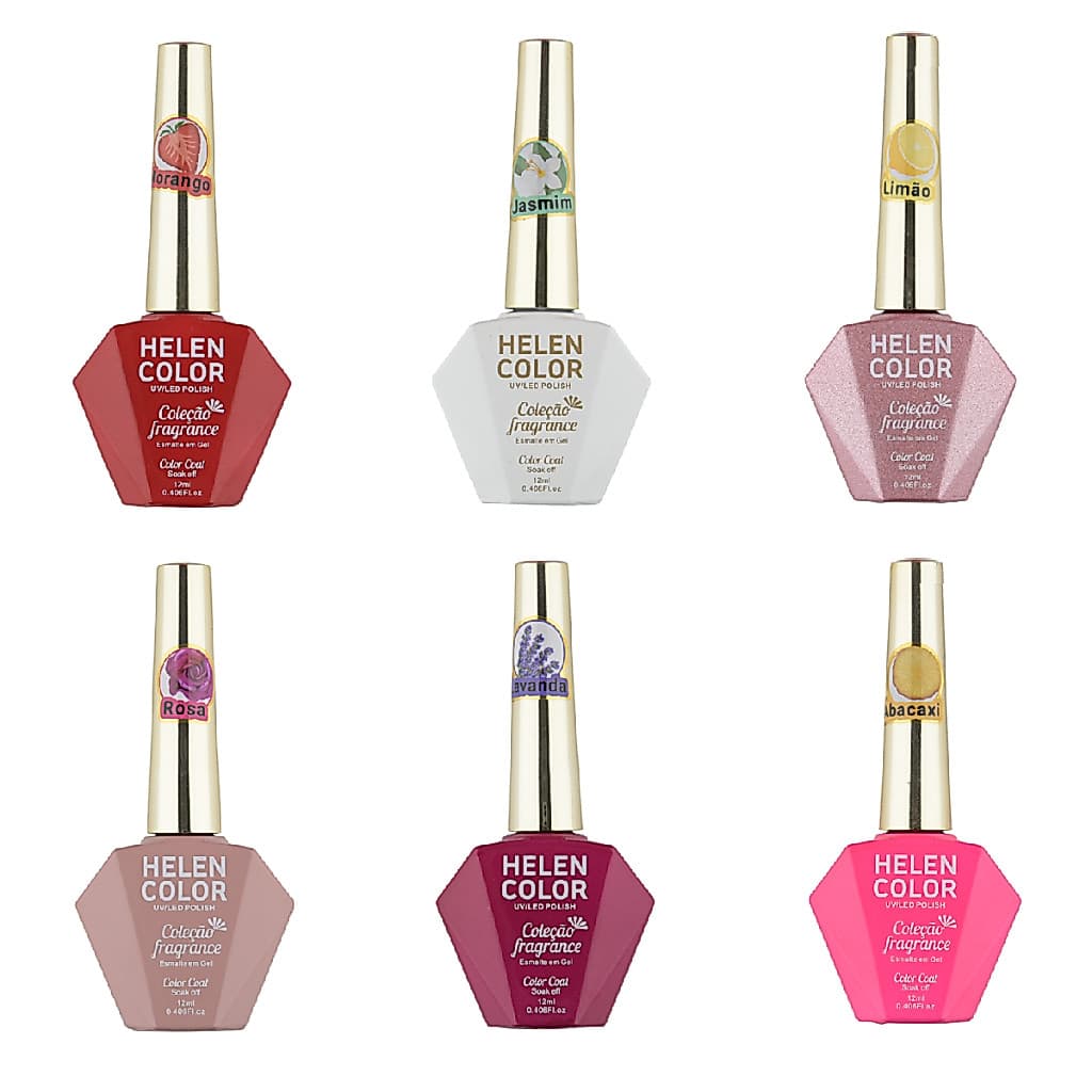 Esmalte em Gel Aroma Cheiro Nova Coleção Fragrance Helen Color 48 cores