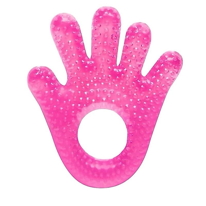 Mordedor de Bebê Mãozinha com Água Gel Massageador Gengivas Alivia Dor Macio Brinquedo Sensorial