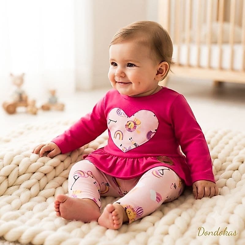 Conjunto Legue e Blusa bebê Manga Longa Roupa Infantil Menina