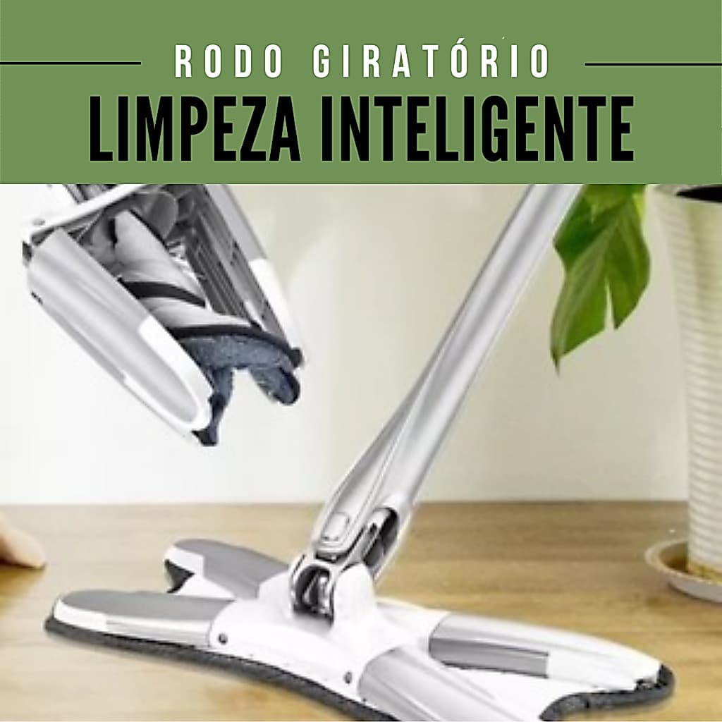 Rodo Mop Giratório 360º com Balde Inox – Limpeza Sem Esforço, Brilho Sem Igual