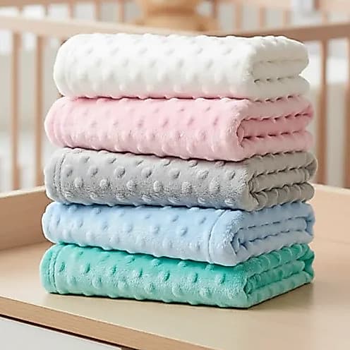 Cobertor de Bebe Microfibra Poá 0,80 x 1,00m Soft Antialérgica