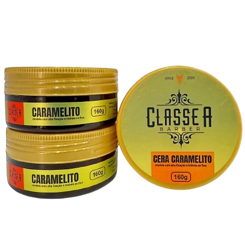 Kit com 3 Cera Pasta Modeladora Caramelito Classe A