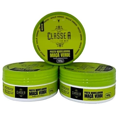 03 Pomadas Maçã Verde Modeladora 160g Classe A.