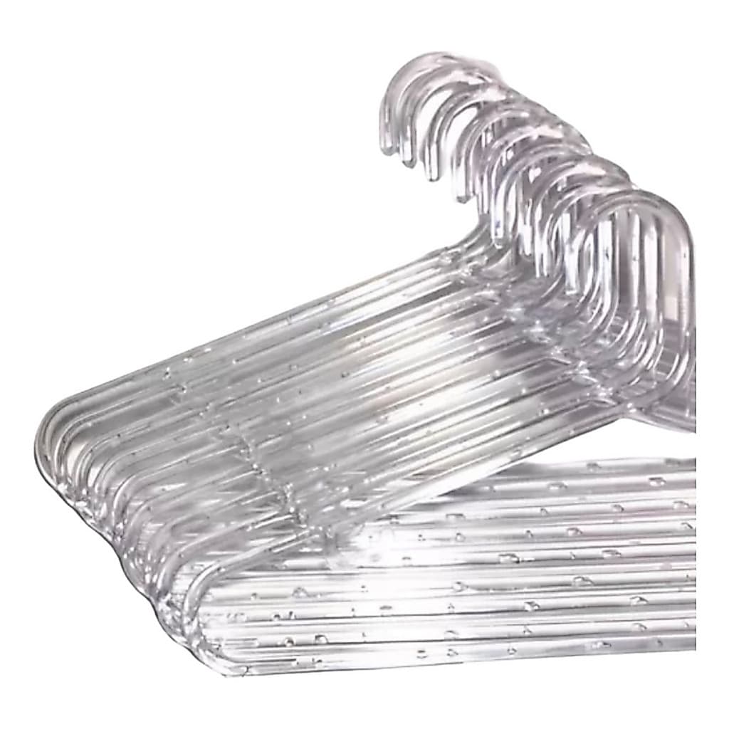 Kit 30 Cabides Acrílico Cristal Reforçado 9mm Atacado Loja Roupa