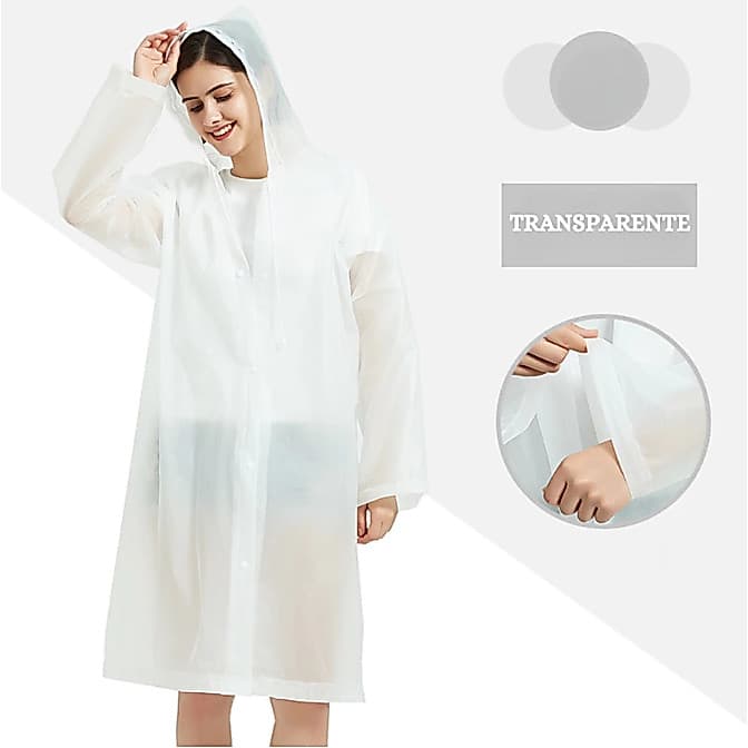 Capa de Chuva Grande com Capuz Unissex Impermeável