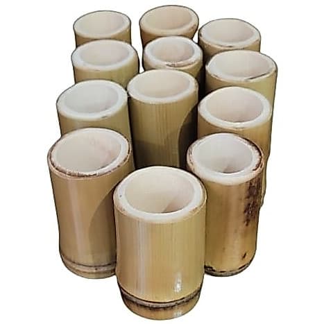 Kit de vasinhos de bambu natural mini vaso de bambu natural vasinho para suculentas decoração