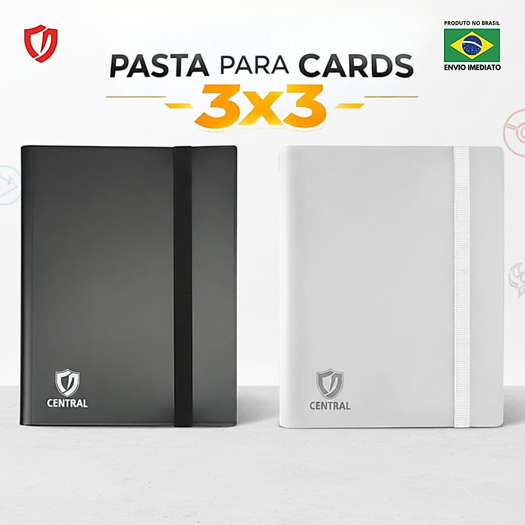 Pasta Fichário 360 Cartas 3x3 para Cards Pokémon | Yu-Gi-Oh | Magic | Álbum Colecionador Porta Cards