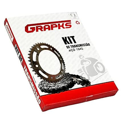 KIT RELAÇÃO TRANSMISSÃO FAZER E FACTOR 150 GRAPKS