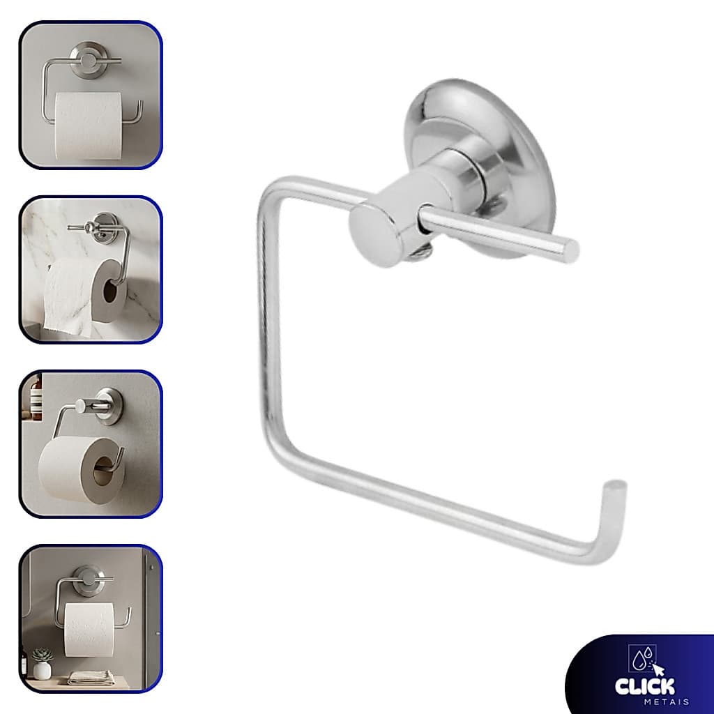 Suporte para Papel Higienico Porta Papel para Banheiro Papeleira em Aluminio