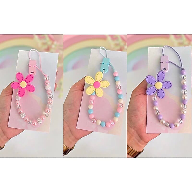 Prendedor de chupeta flores para menina
