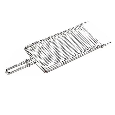 Grelha Dupla Churrasqueira Abaulada Aço Reforçado Resistente Churrasco Para Peixe Carne Frango