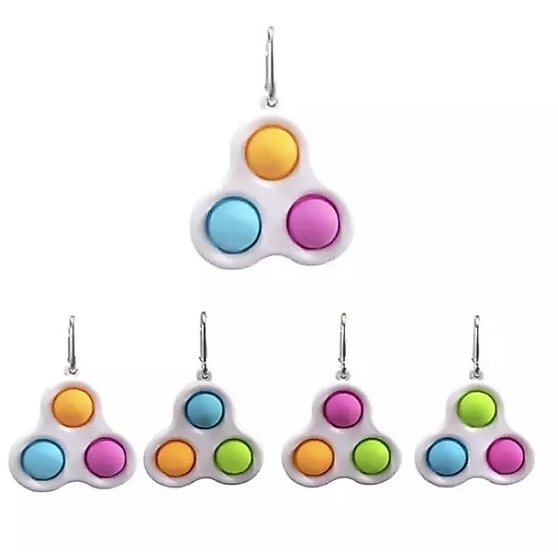 Chaveiro Simple Dimple Fidget Toys Pop It Sensor Anti Estresse / Ansiedade Alivío e Satisfatório