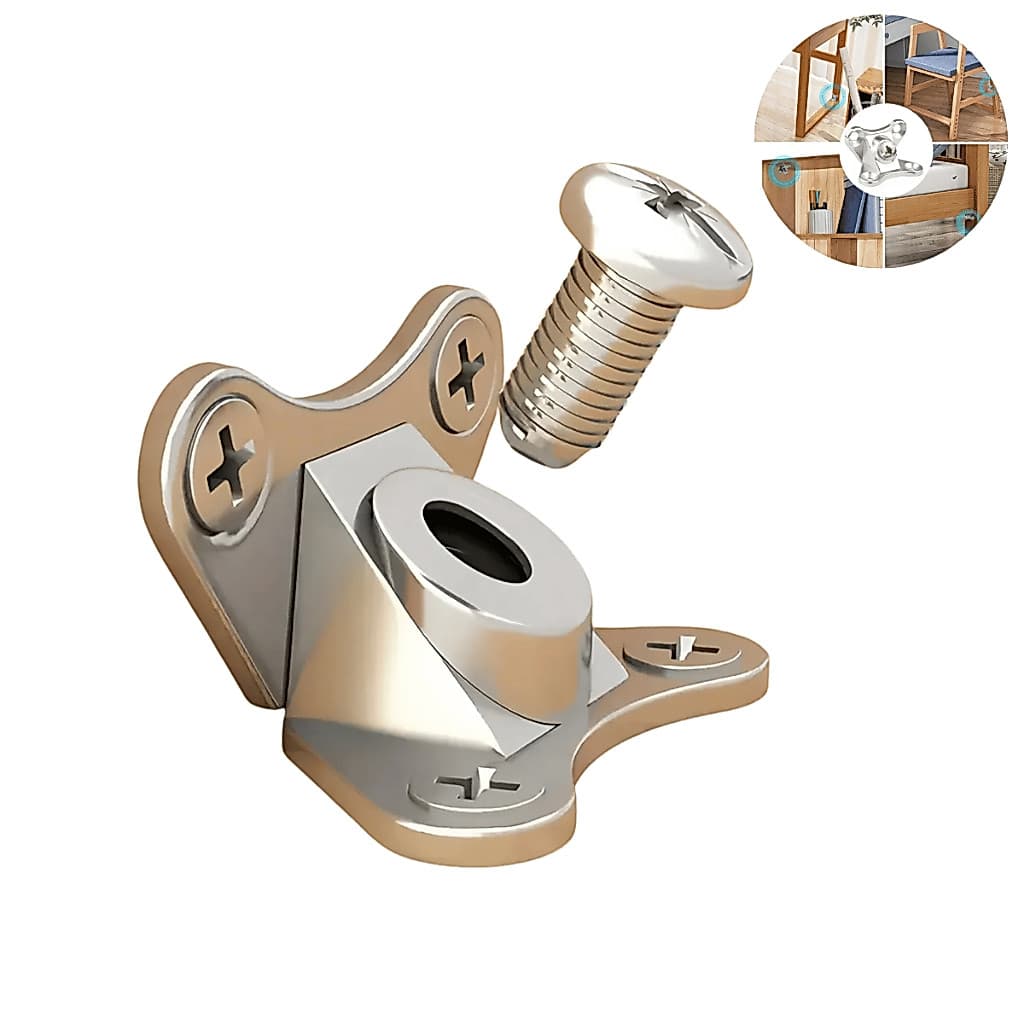 Kit  10 Conector De Canto Aço Inox Reforço Móveis