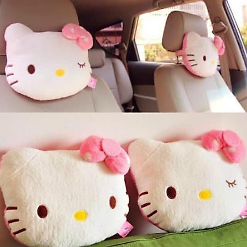 Travesseiro Para Carro Com Estampa De Bolinhas hello kitty