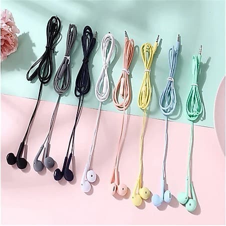 U19 Fones de Ouvido com Fio Intra-Auricular com Design Colorido, Fones de Alta Qualidade com Microfone para Música