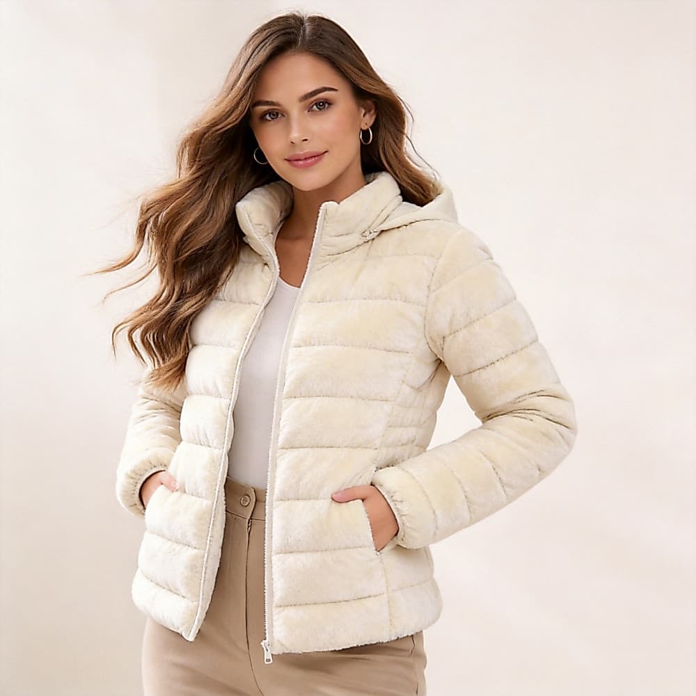 Jaqueta Feminina Puffer Nylon Matelassê Leve Inverno Premium