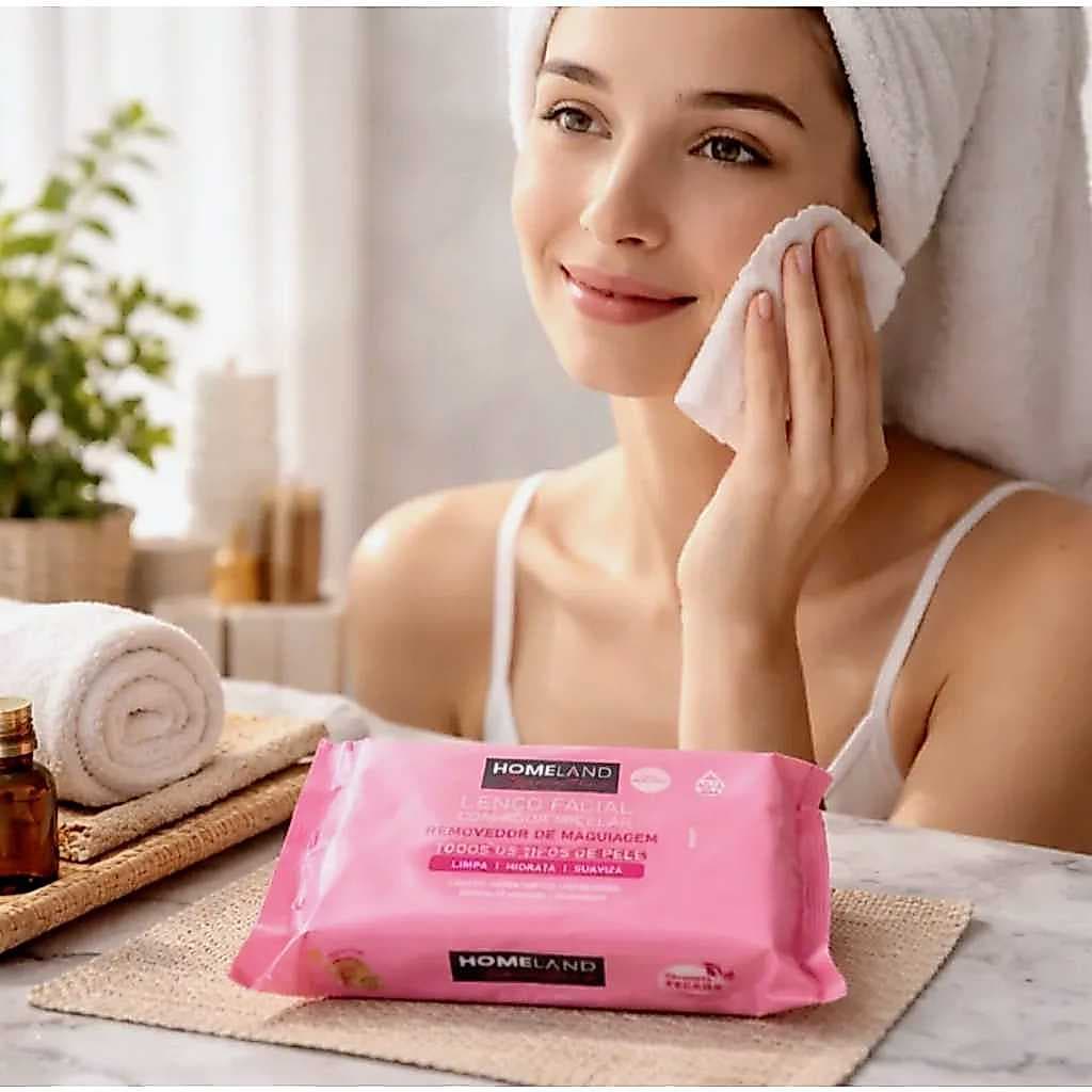 Lenço Facial Com Àgua  Micelar/ Removedor de Maquiagem