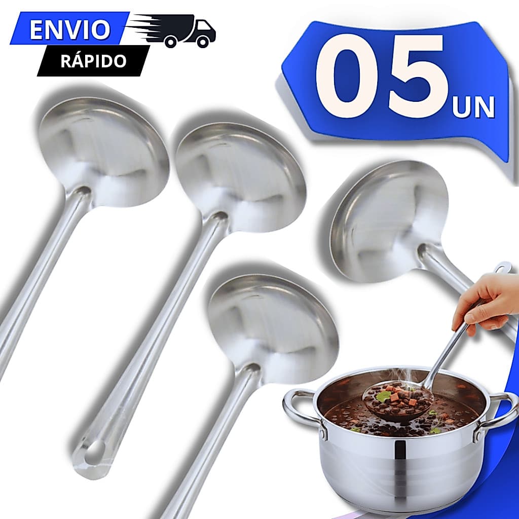 Conchas Sopa Feijão Caldos Aço Inoxidável 23 Cm Cozinha Restaurante Buffet Resistentes Utensílios