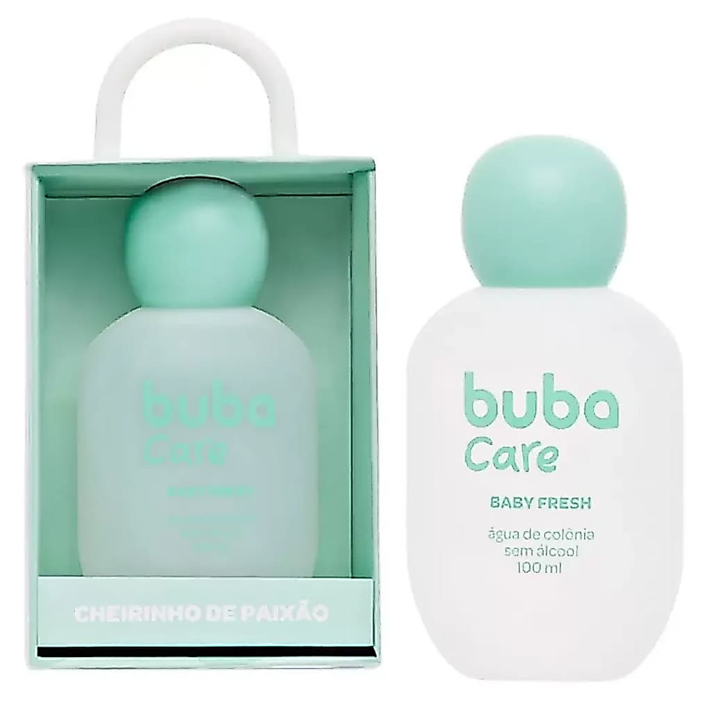 Agua de Colonia Baby Fresh Cheirinho de Paixao Hipoalergenico Para Bebês Buba Care 100ml Sem Alcool