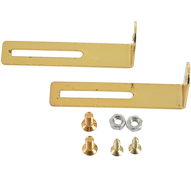 Parafusos De Montagem De Suporte De Pickguard Para Repalcimento De Guitarra Elétrica (Pacote Com 2) (Ouro)