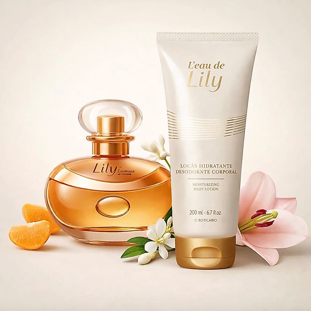 Hidratante Corporal Feminino Liilily Luxo Elegante Sedutor Alta Fixação Atraente Presente Perfeito