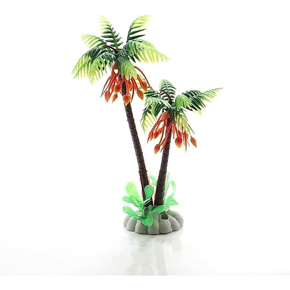 1 unidade de mini coqueiro, plantas artificiais para aquário, plantas aquáticas, decoração de aquário, ornamento de gram