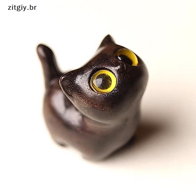 [zitgiy] 1/3 Peças Encantadora Estatueta De Gatinho De Madeira – Decoração De Gato Artesanal Para Casa , Ideia De Presen