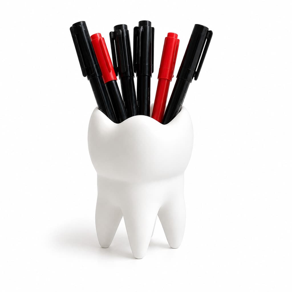 PORTA-CANETAS EM FORMATO DE DENTE – ORGANIZAÇÃO E DECORAÇÃO PARA SEU CONSULTÓRIO!