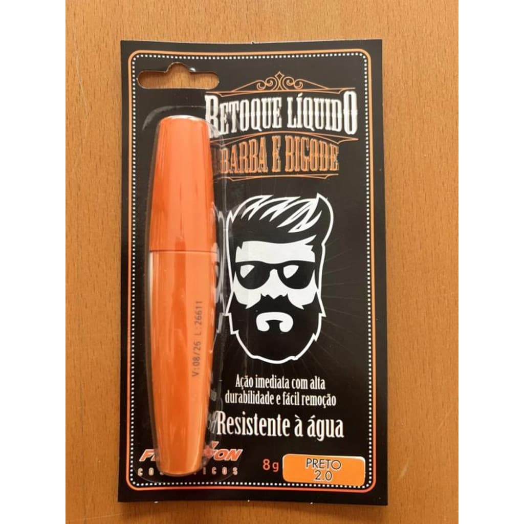1 Retoque De Barba E Bigode Líquido Flash On Preto Preto
