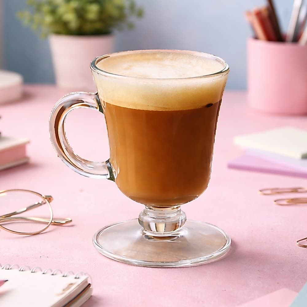 3 Peças de Caneca Cappuccino Vidro 250ml