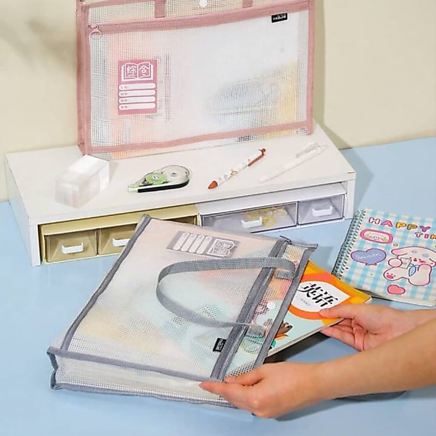 Pasta Bolsa Para Cadernos e livros e Armazenamento de Arquivos A4  Prova d' água
