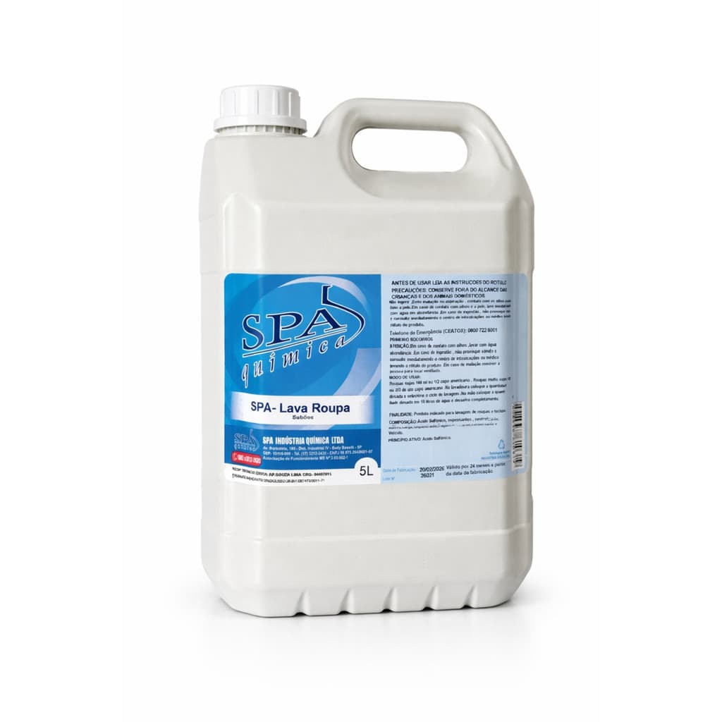 Lava Roupas SPA 5L Concentrado Alto Rendimento Profissional Limpeza Profunda