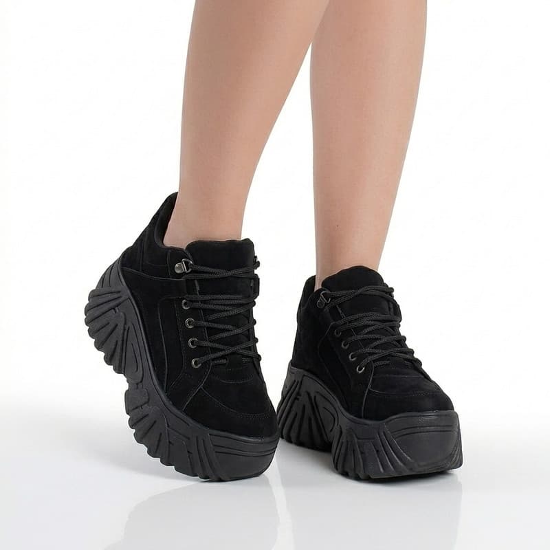 Tênis Feminino Chunck Sneaker Plataforma 7cm de Altura Bota Feminina Na Promoção Entrega Rápida