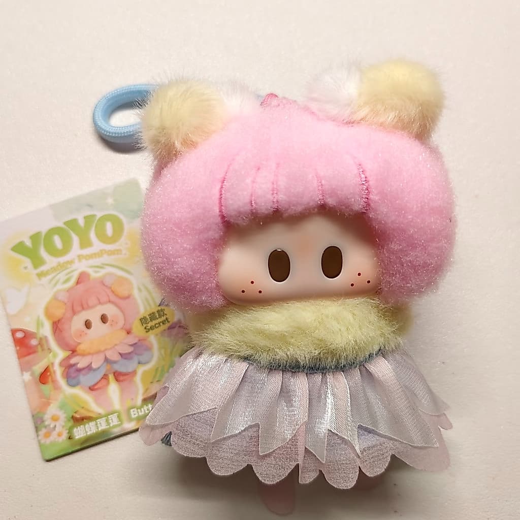[Autêntico] YOYO Série Prairie Pompom, Pingente de Pelúcia de Vinil, Boneca de Estilo Confirmado, Decoração e Presente