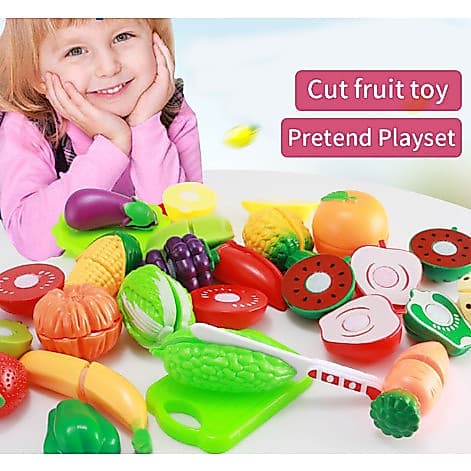 Frutas ou Verduras de Brinquedo Infantil Fogão De Vegetais Cozinha Brincar Masculino Da Casa