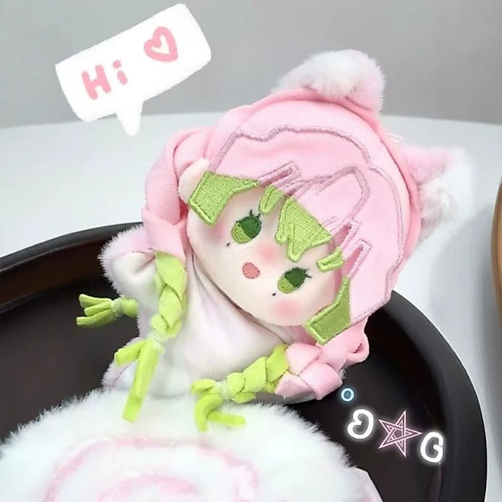 Coleção de bonecos de algodão de Demon Slayer: Giyu Tomioka, Muichiro Tokito e Miri Douma, tamanho 15cm.