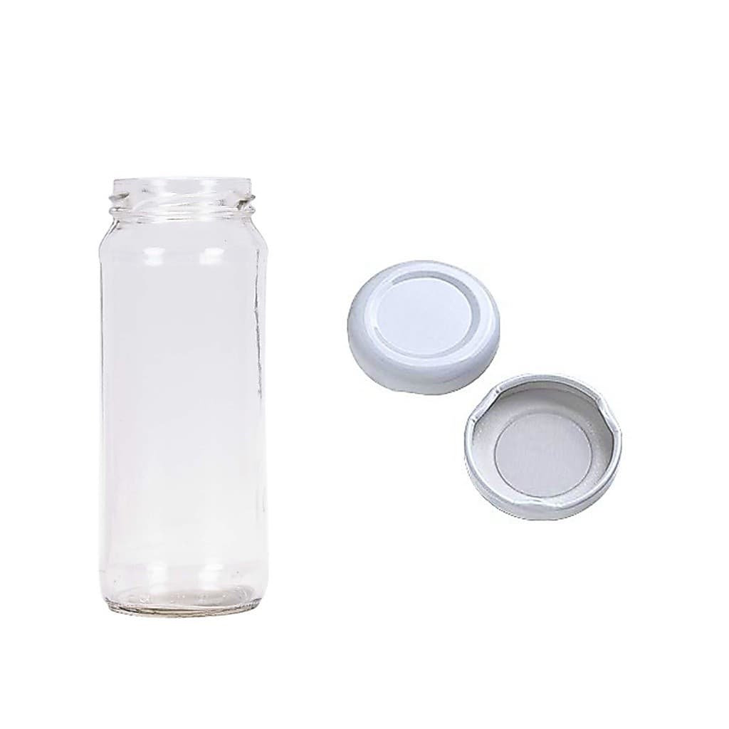 20 Pote AZ Alto 355ML Garra 58MM Geleia Aspargo Pimenta Tampa Branca