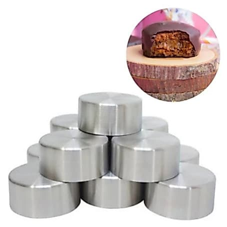 Forminha Pão de Mel N°3 Kit com 12 Unidades em Alumínio (Diâmetro 7,5cm)